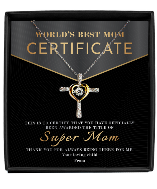 Best Mom Certificate | Cross Dancing Necklace