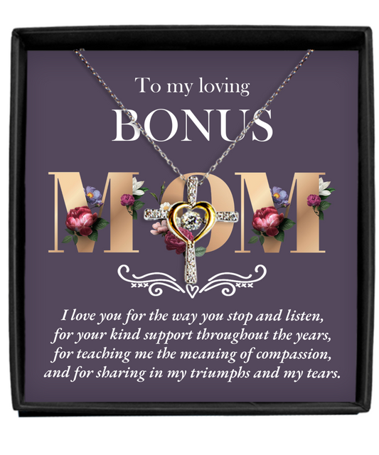 Bonus Mom - Throughout The Years | Cross Dancing Necklace