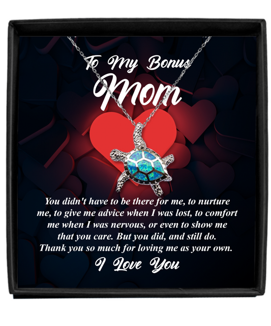 Bonus Mom - That You Care | Opal Turtle Necklace